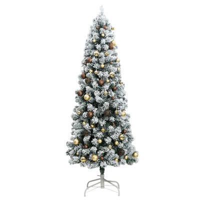 Artificial Hinged Christmas Tree with 300 LEDs & Ball Set 180 cm Payday Deals