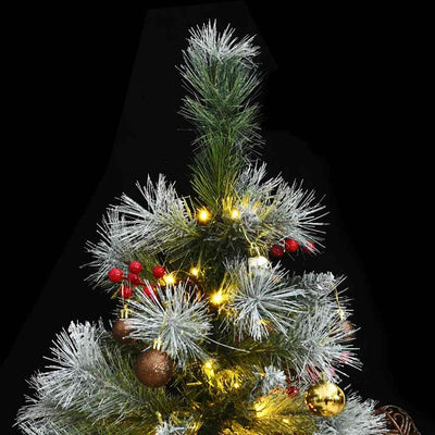 Artificial Hinged Christmas Tree with 300 LEDs & Ball Set 180 cm Payday Deals