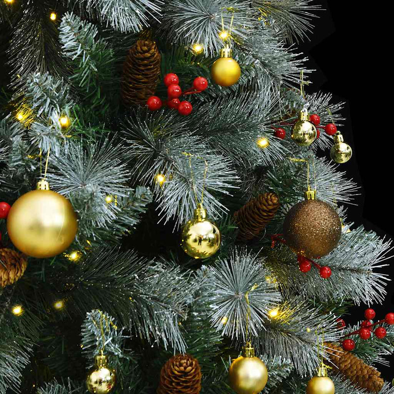 Artificial Hinged Christmas Tree with 300 LEDs & Ball Set 180 cm Payday Deals