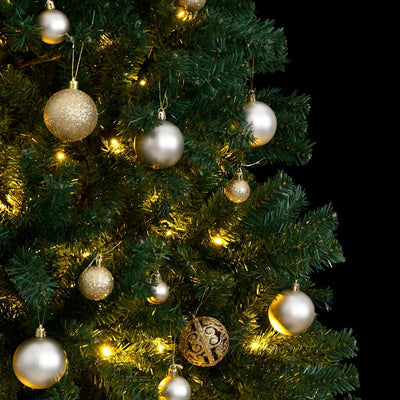 Artificial Hinged Christmas Tree with 300 LEDs & Ball Set 180 cm Payday Deals