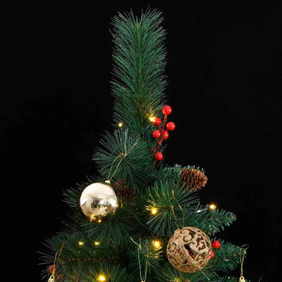 Artificial Hinged Christmas Tree with 300 LEDs & Ball Set 180 cm Payday Deals