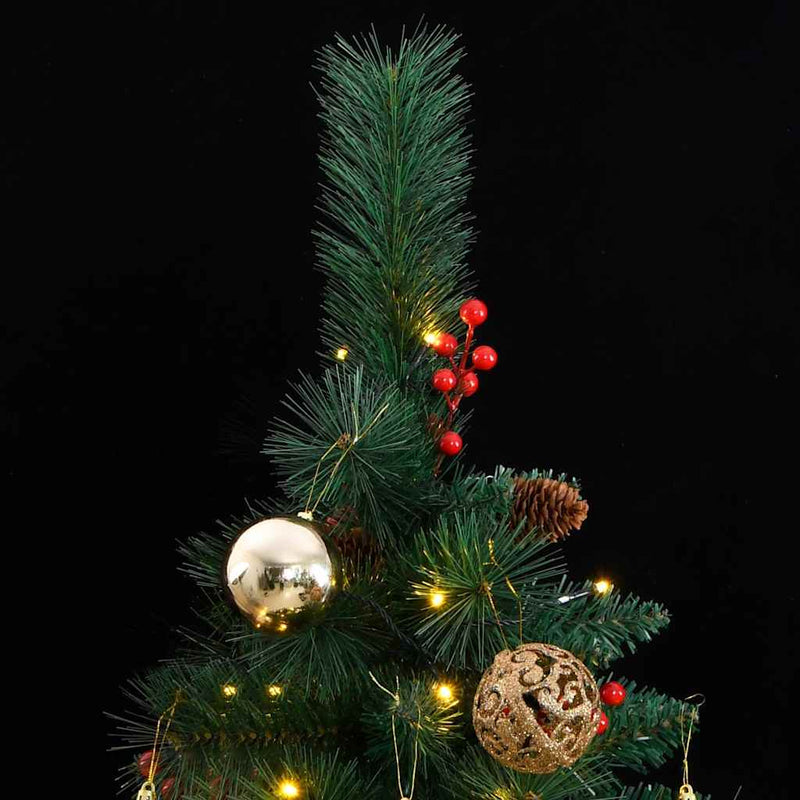 Artificial Hinged Christmas Tree with 300 LEDs & Ball Set 180 cm Payday Deals