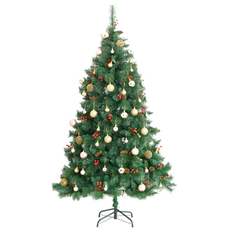Artificial Hinged Christmas Tree with 300 LEDs & Ball Set 180 cm Payday Deals