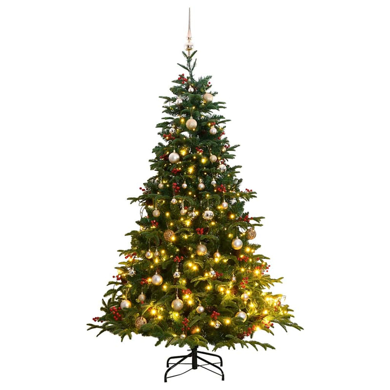 Artificial Hinged Christmas Tree with 300 LEDs & Ball Set 180 cm Payday Deals