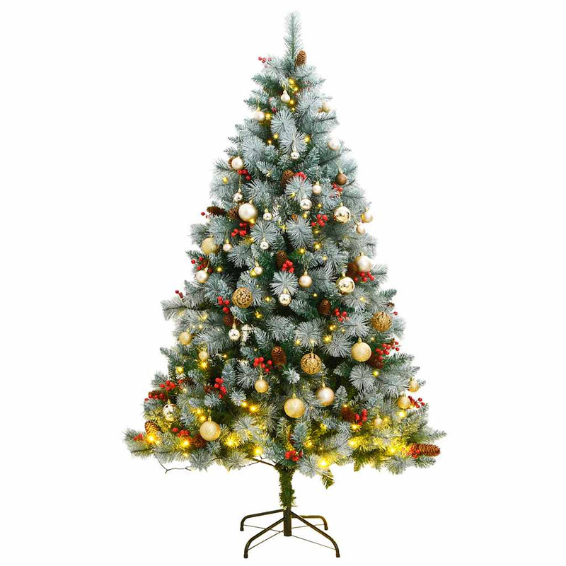 Artificial Hinged Christmas Tree with 300 LEDs & Ball Set 180 cm Payday Deals