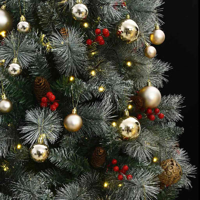 Artificial Hinged Christmas Tree with 300 LEDs & Ball Set 180 cm Payday Deals