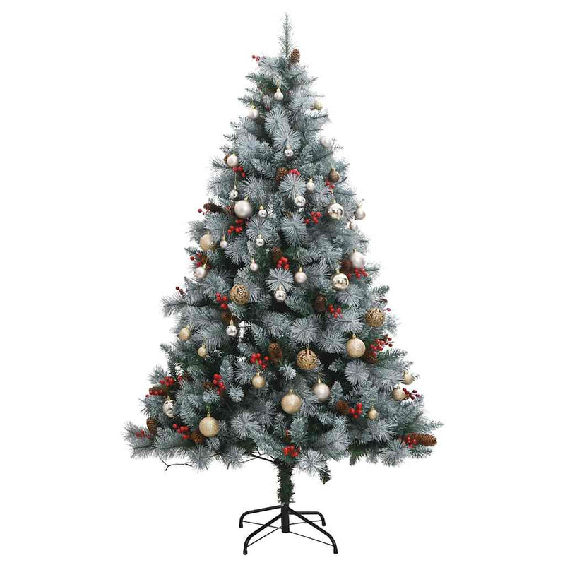 Artificial Hinged Christmas Tree with 300 LEDs & Ball Set 180 cm Payday Deals