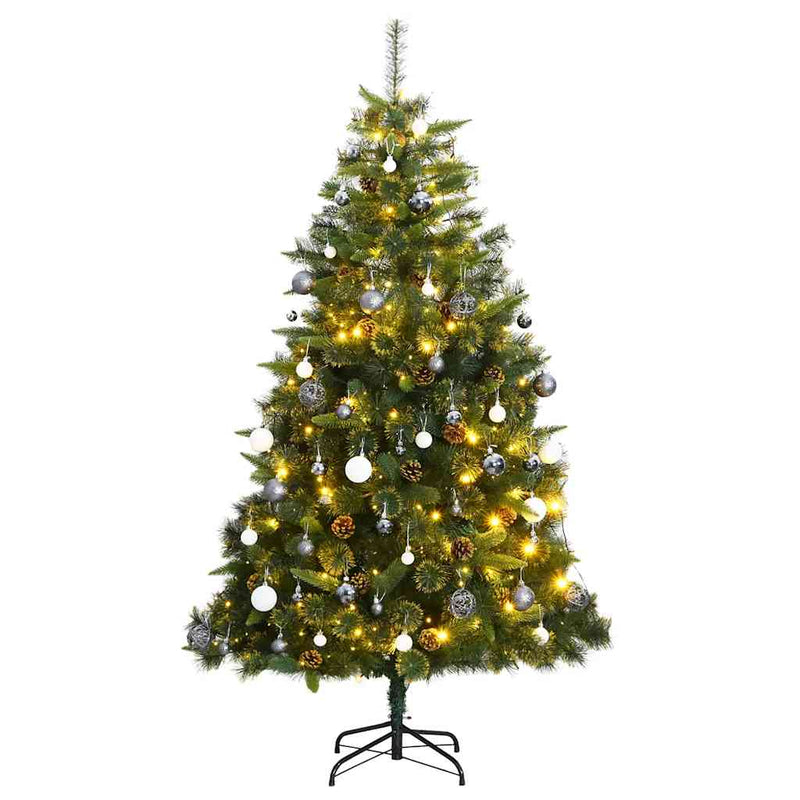 Artificial Hinged Christmas Tree with 300 LEDs & Ball Set 180 cm Payday Deals
