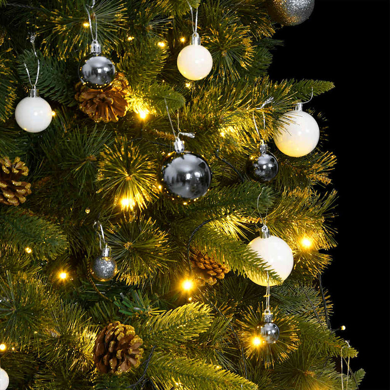 Artificial Hinged Christmas Tree with 300 LEDs & Ball Set 180 cm Payday Deals