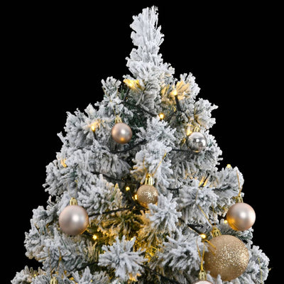 Artificial Hinged Christmas Tree with 300 LEDs & Ball Set 180 cm Payday Deals