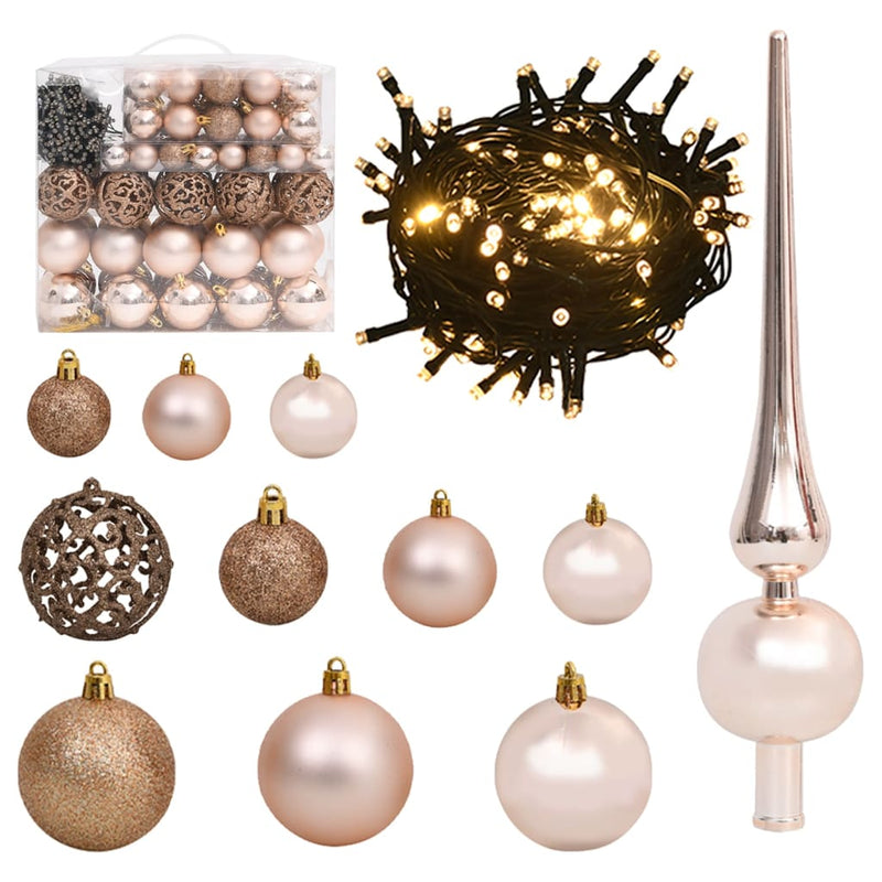Artificial Hinged Christmas Tree with 300 LEDs & Ball Set 180 cm Payday Deals