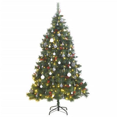 Artificial Hinged Christmas Tree with 300 LEDs & Ball Set 180 cm