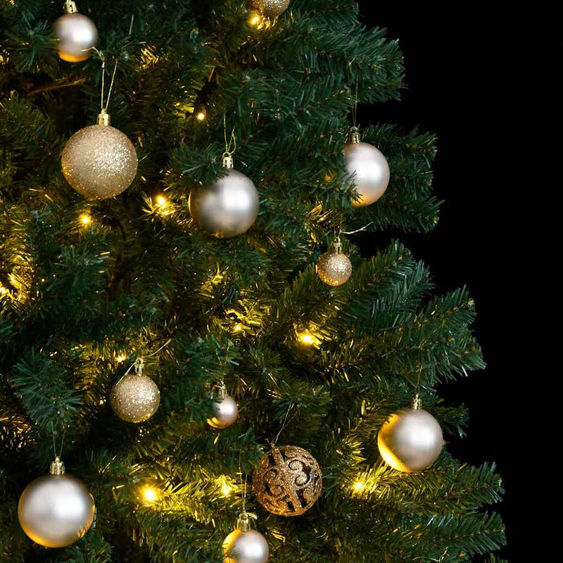 Artificial Hinged Christmas Tree with 300 LEDs & Ball Set 210 cm Payday Deals