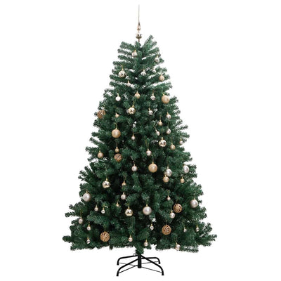 Artificial Hinged Christmas Tree with 300 LEDs & Ball Set 210 cm Payday Deals