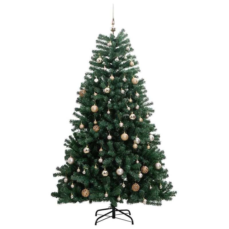 Artificial Hinged Christmas Tree with 300 LEDs & Ball Set 210 cm Payday Deals
