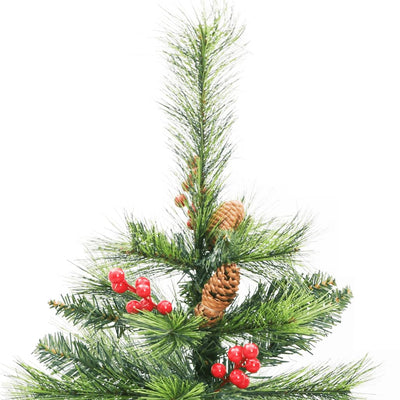 Artificial Hinged Christmas Tree with Cones and Berries 150 cm Payday Deals