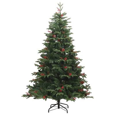Artificial Hinged Christmas Tree with Cones and Berries 180 cm Payday Deals