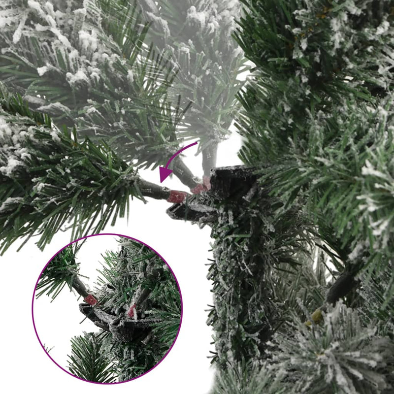 Artificial Hinged Christmas Tree with Flocked Snow 180 cm Payday Deals