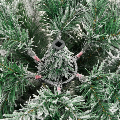 Artificial Hinged Christmas Tree with Flocked Snow 210 cm Payday Deals