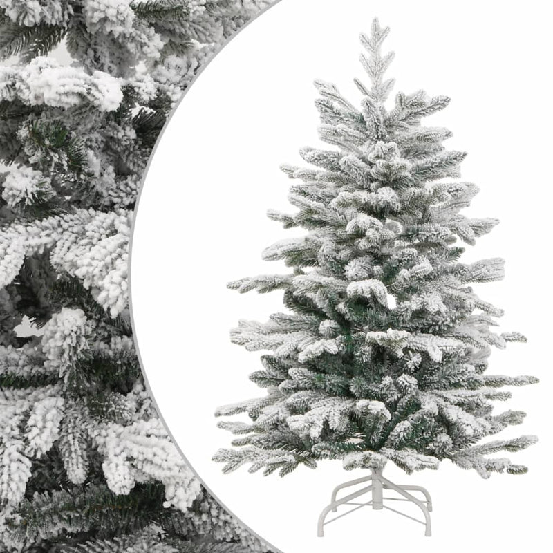 Artificial Hinged Christmas Tree with Flocked Snow 210 cm Payday Deals