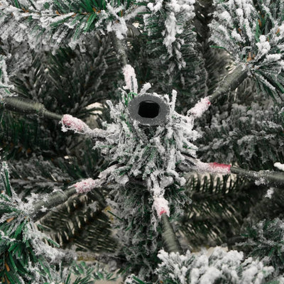 Artificial Hinged Christmas Tree with Flocked Snow 210 cm Payday Deals