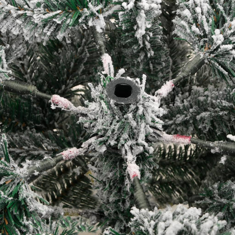 Artificial Hinged Christmas Tree with Flocked Snow 210 cm Payday Deals