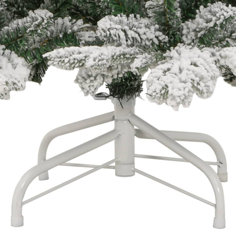 Artificial Hinged Christmas Tree with Flocked Snow 240 cm Payday Deals