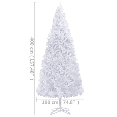 Artificial Pre-lit Christmas Tree 400 cm White Payday Deals
