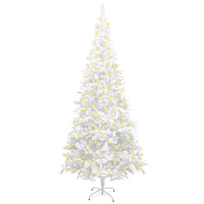 Artificial Pre-lit Christmas Tree L 240 cm White Payday Deals