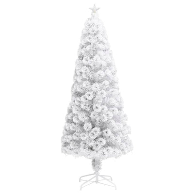 Artificial Pre-lit Christmas Tree White 180 cm Fibre Optic Payday Deals