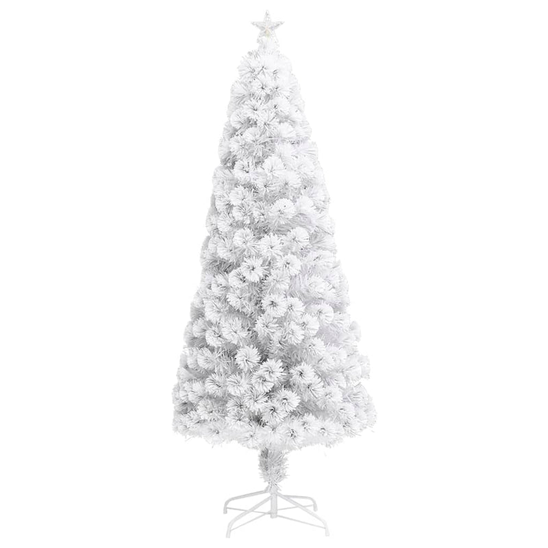 Artificial Pre-lit Christmas Tree White 180 cm Fibre Optic Payday Deals