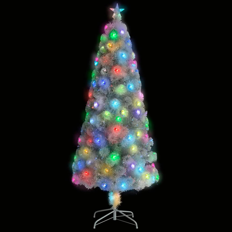 Artificial Pre-lit Christmas Tree White 180 cm Fibre Optic Payday Deals