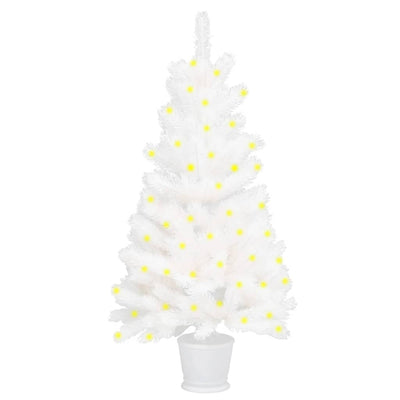 Artificial Pre-lit Christmas Tree White 90 cm