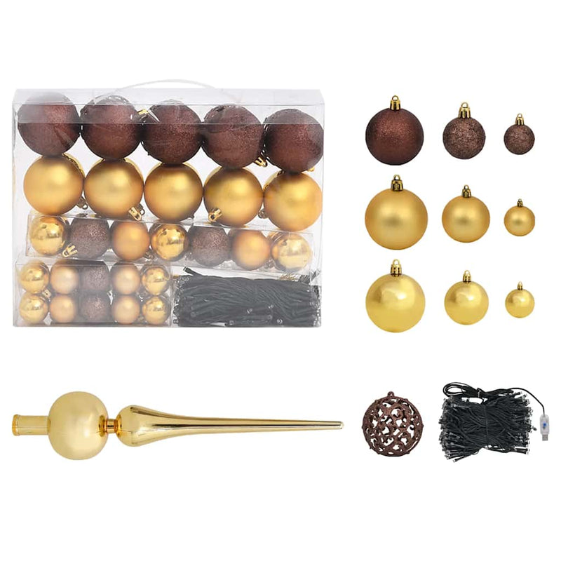 Artificial Pre-lit Christmas Tree with Ball Set 210 cm 910 Branches Payday Deals