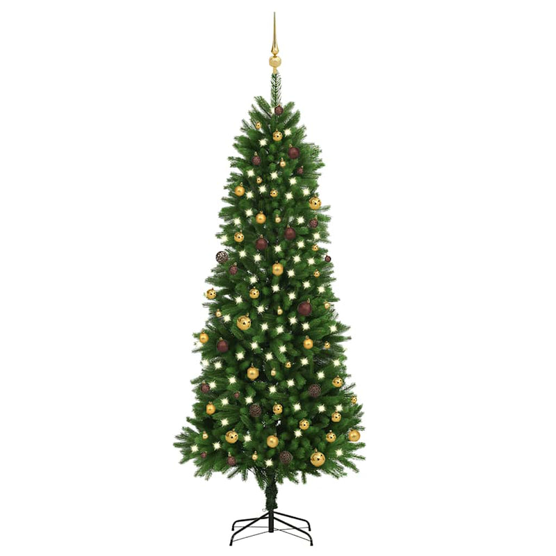 Artificial Pre-lit Christmas Tree with Ball Set 240 cm Green Payday Deals