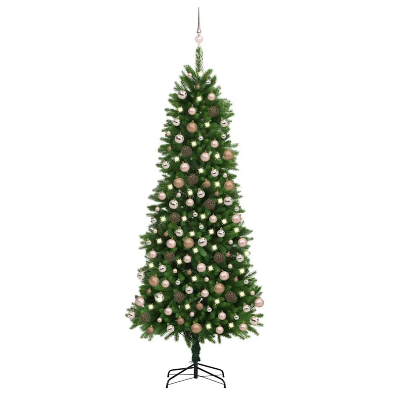 Artificial Pre-lit Christmas Tree with Ball Set 240 cm Green Payday Deals
