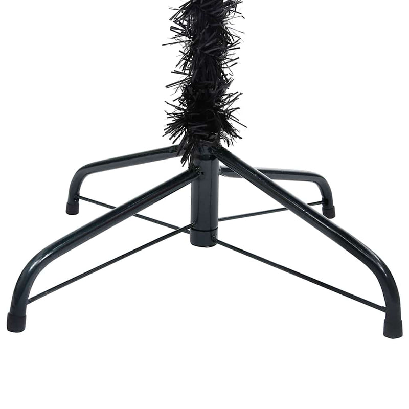 Artificial Pre-lit Christmas Tree with Ball Set Black 210 cm PVC Payday Deals