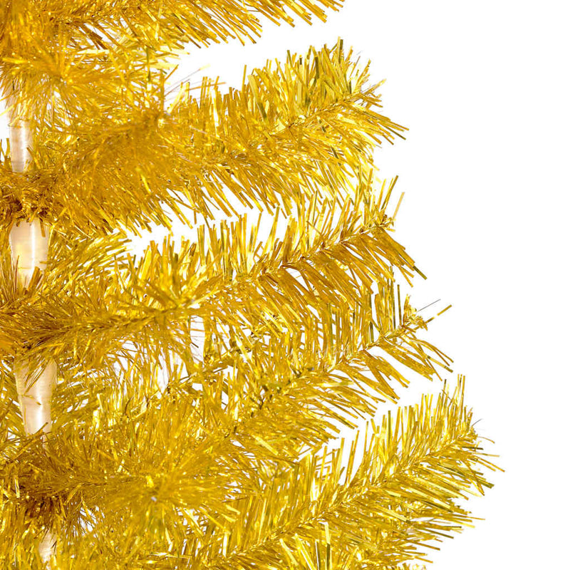 Artificial Pre-lit Christmas Tree with Ball Set Gold 180 cm PET Payday Deals