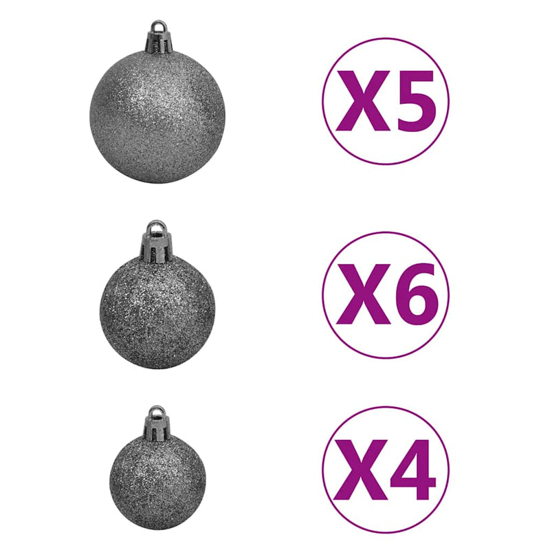 Artificial Pre-lit Christmas Tree with Ball Set Gold 180 cm PET Payday Deals