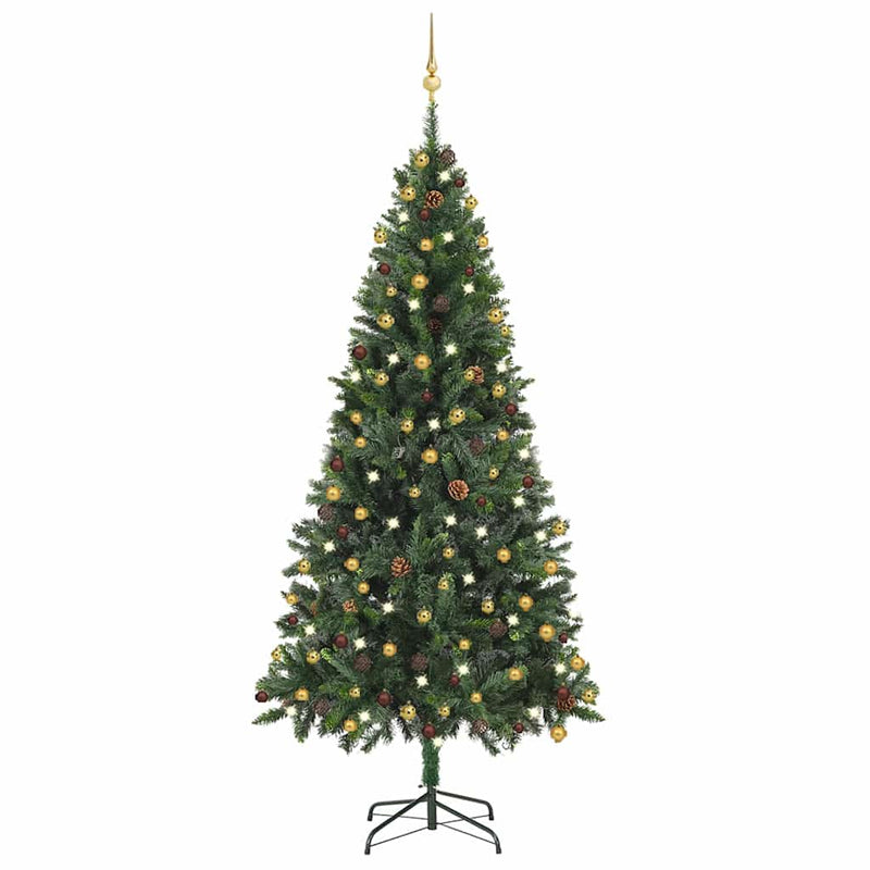 Artificial Pre-lit Christmas Tree with Ball Set Green 210 cm Payday Deals