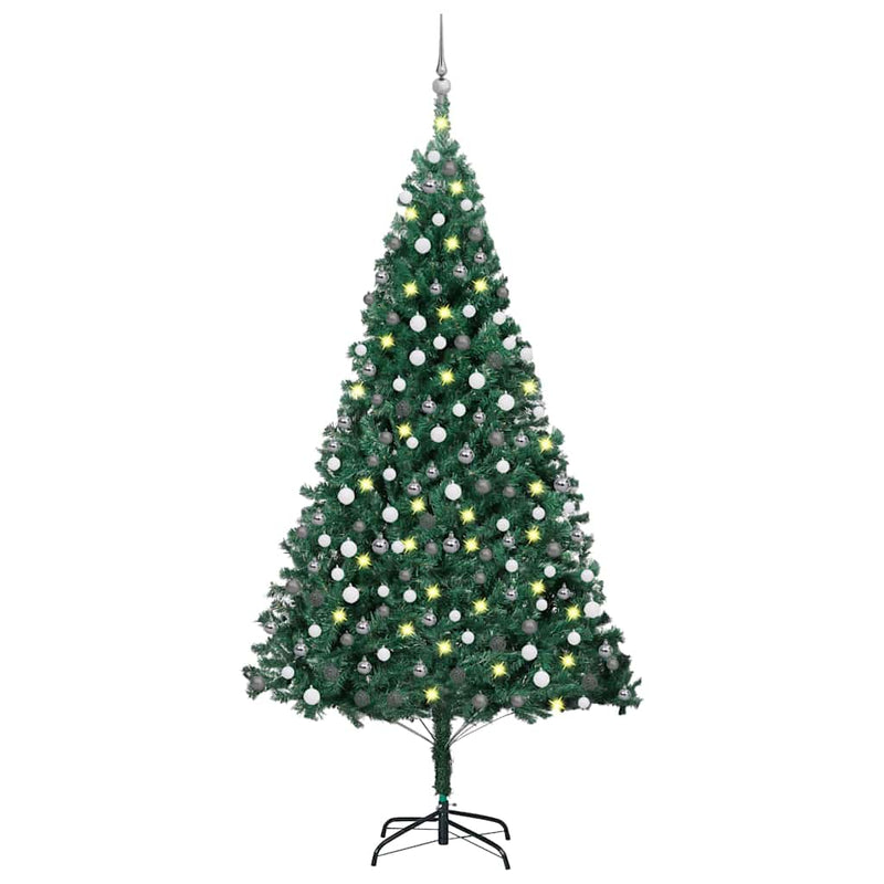 Artificial Pre-lit Christmas Tree with Ball Set Green 240 cm Payday Deals