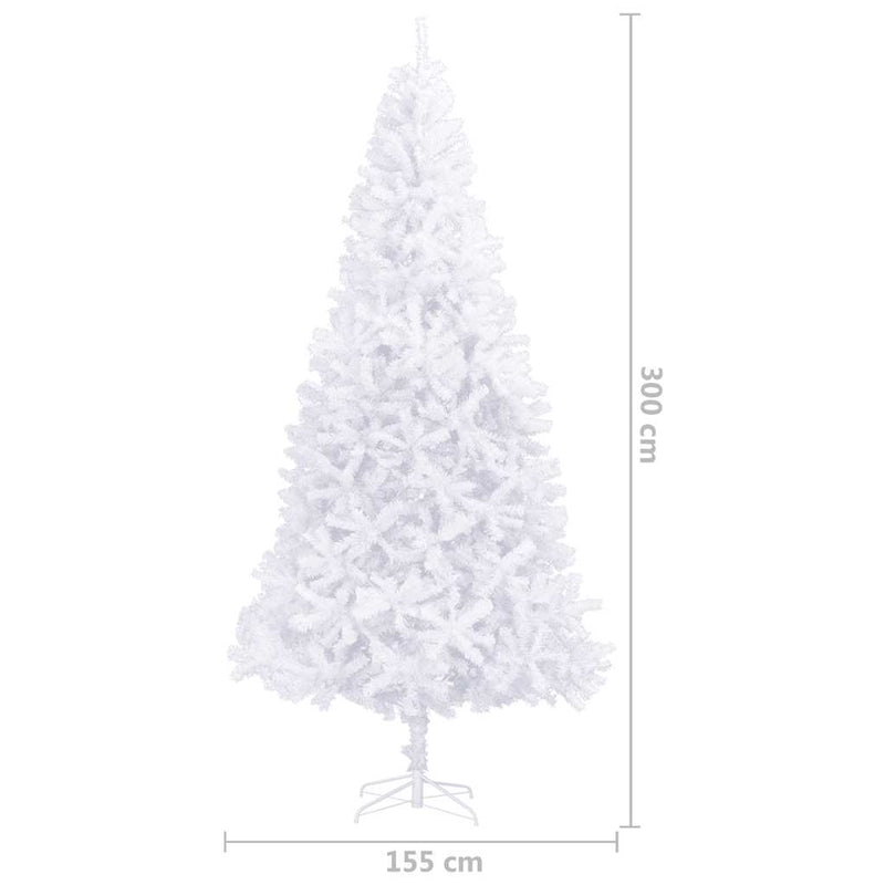 Artificial Pre-lit Christmas Tree with Ball Set LEDs 300 cm White Payday Deals