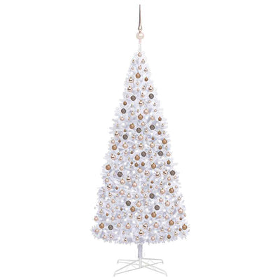 Artificial Pre-lit Christmas Tree with Ball Set LEDs 400 cm White