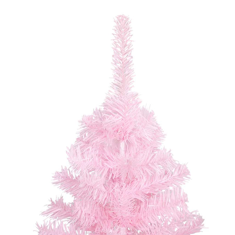 Artificial Pre-lit Christmas Tree with Ball Set Pink 210 cm PVC Payday Deals