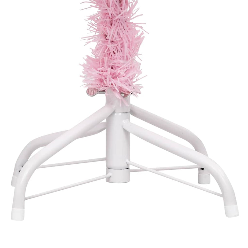 Artificial Pre-lit Christmas Tree with Ball Set Pink 210 cm PVC Payday Deals