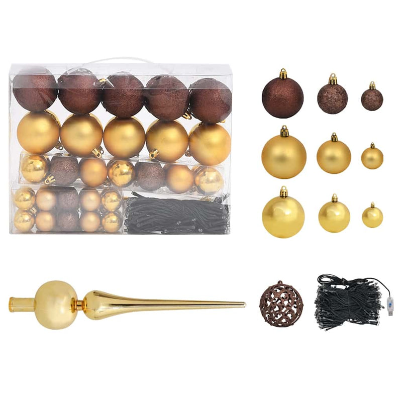 Artificial Pre-lit Christmas Tree with Ball Set Pink 210 cm PVC Payday Deals