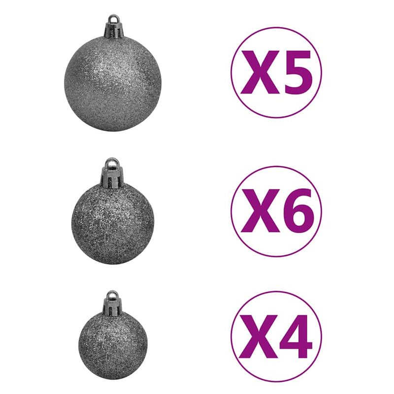 Artificial Pre-lit Christmas Tree with Ball Set White 90 cm Payday Deals