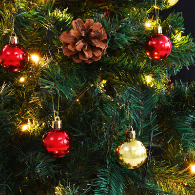 Artificial Pre-lit Christmas Tree with Baubles Green 210 cm Payday Deals