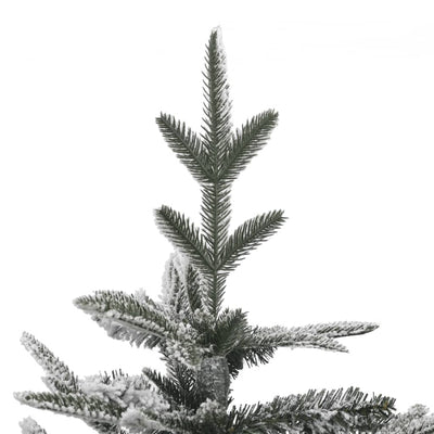 Artificial Pre-lit Christmas Tree with Flocked Snow 210 cm PVC&PE Payday Deals