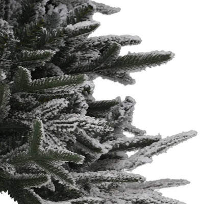 Artificial Pre-lit Christmas Tree with Flocked Snow 210 cm PVC&PE Payday Deals